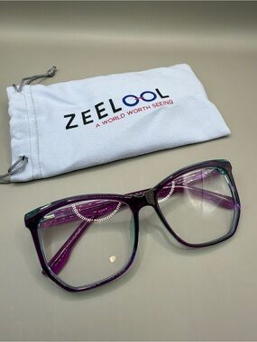 Zeelool Purple Green Gradient Women's Eyewear Frames, No prescription